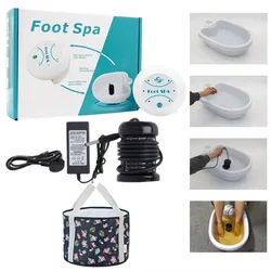 Detox Ionic Foot Spa Bath Massager Electric Mini FootBath Machines Whirlpool Cleanse Care Vibrating Arrays Aqua Health Therapy