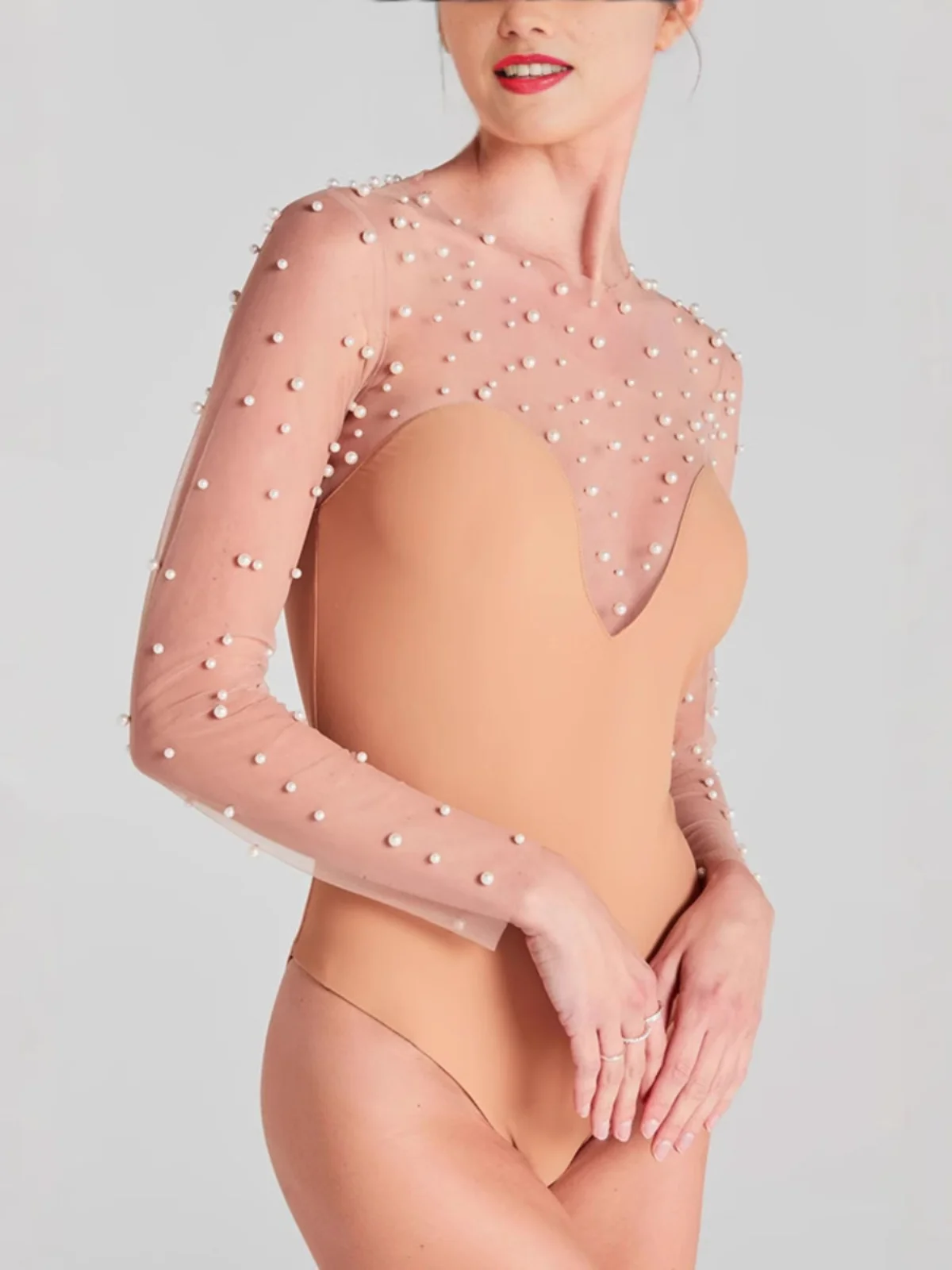 

Повседневный комбинезон Long Sve Bubble Bead в стиле пэчворк с высокой талией, прямые брюки, уличная весенняя коллекция, женский костюм