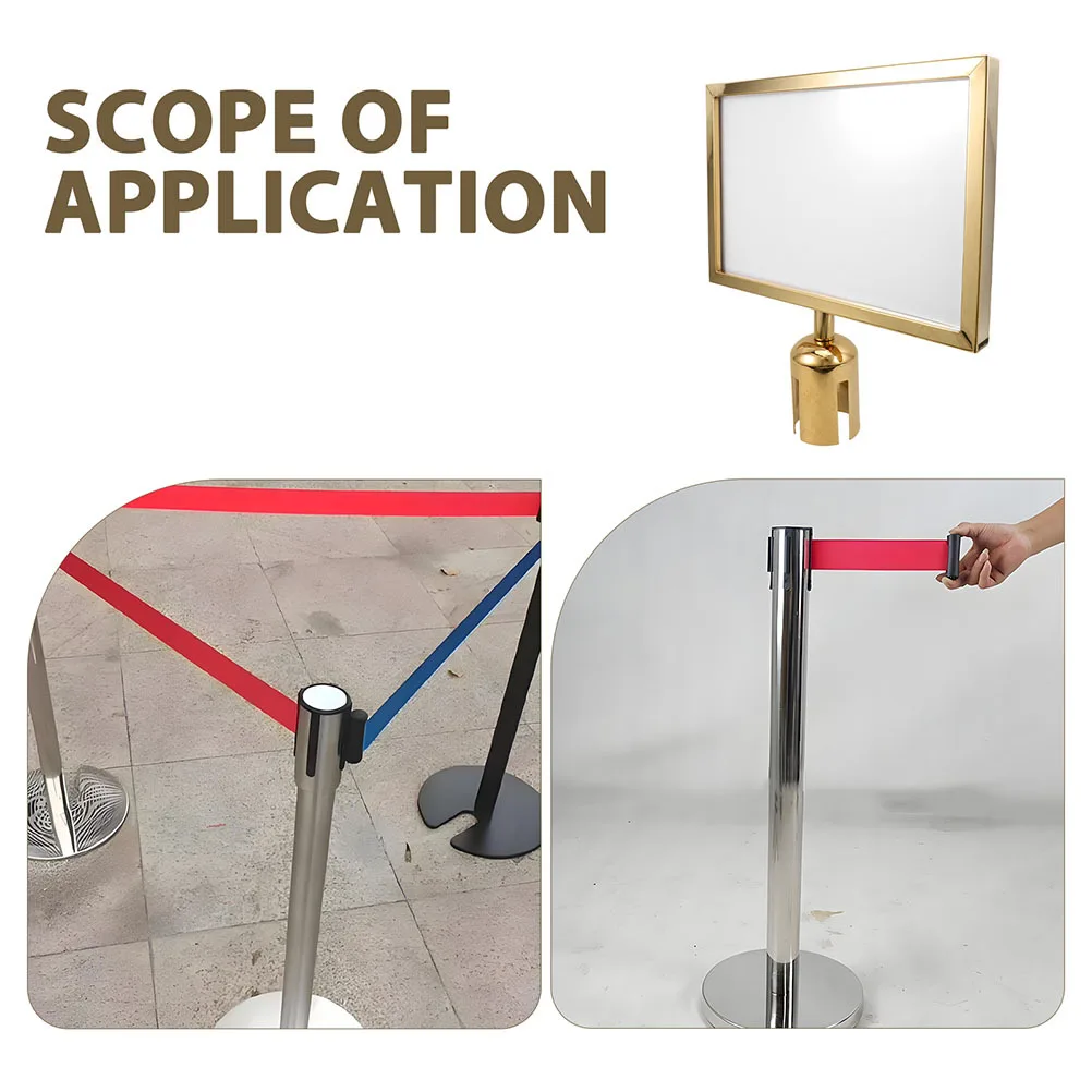 Stützschildhalter A3 Edelstahl Crowd Control Unterstützung Langlebig Einfache Installation Exquisite Verarbeitung für Flughafen