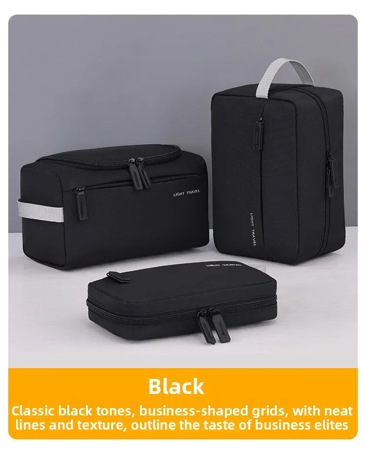 3-in-1 Travel Toiletry Bag for Men Oxford Toiletry Organizer Dopp Kit Water-resistant Shaving Bag Cosmetic Bag Makeup Organizer