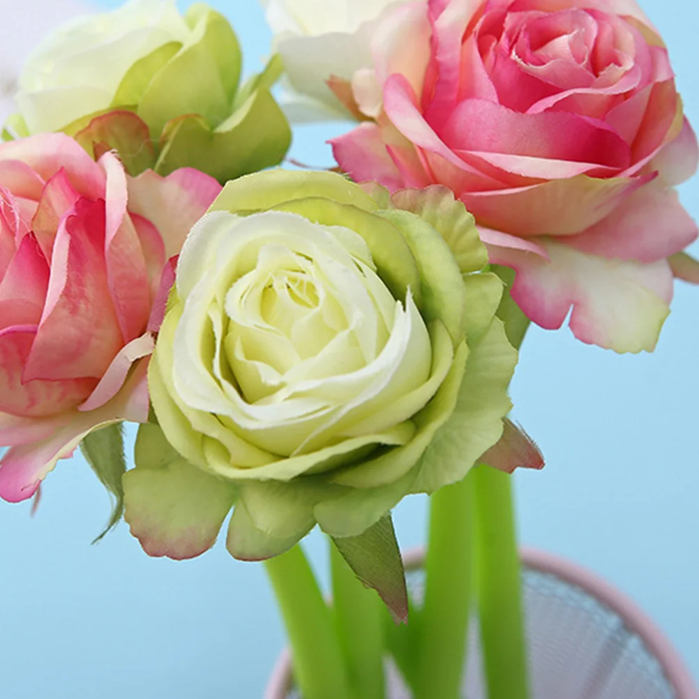 3 шт., 0,5 мм, гелевая ручка в форме розы, милая ручка, креативные романтические ручки для письма для домашнего офиса, школы (синие чернила)