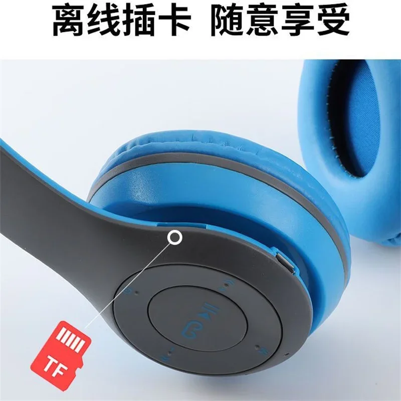 Xiaomi Wireless Headphones Foldable HIFI Headset Noise Cancelling Earphone with Mic USB Adaptor For iPhone Game P47 Earbuds