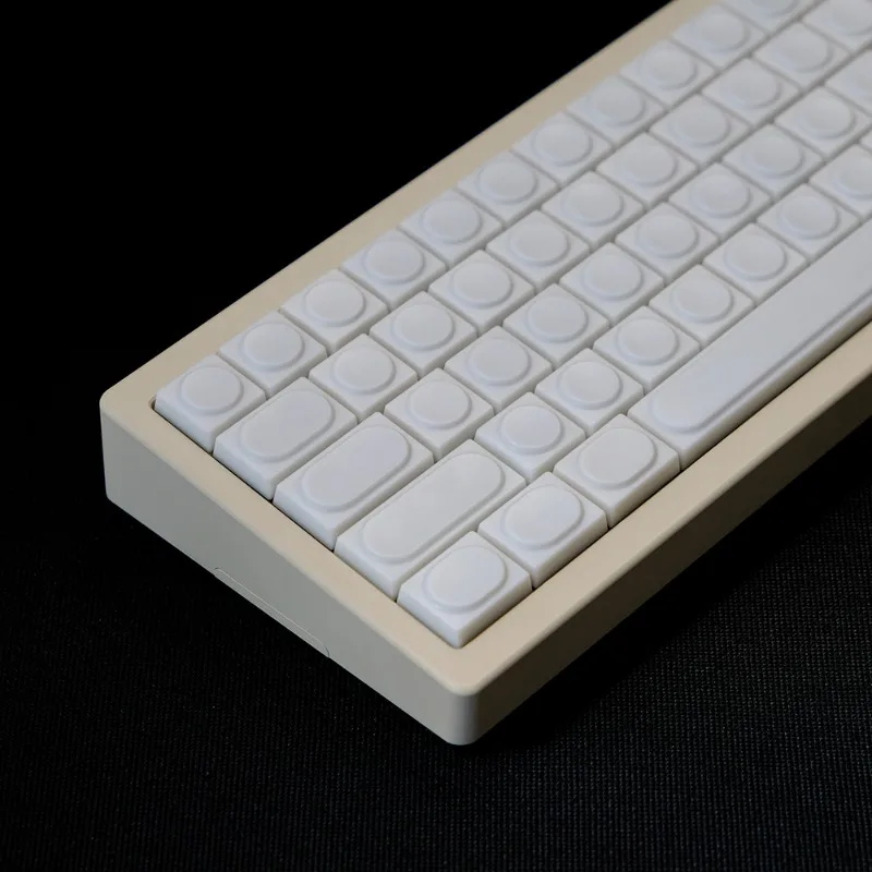 MiFuny Block Keycaps 115 Keys White Jade Keycap Low Profile Keycap PC for MX Switch Custom Mechanical Keyboard Gaming Accessory