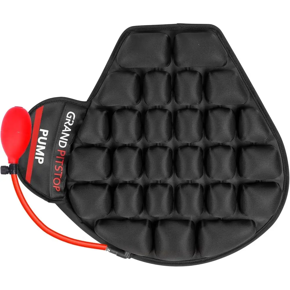 

Motorcycle Air Seat Cushion with Air Pump, Inflatable Bubble Pads, Breathable Mesh Cover & Non-Skid Bottom for Cruiser Motorcycl
