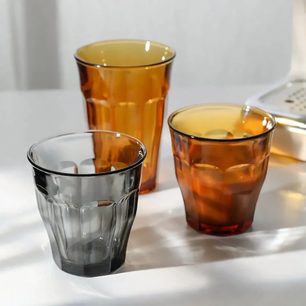 High Temperature Resistant Amber Colored Glass Cup for Drinking Water Whiskey Coffee Tea Living Room Household Glass Cup