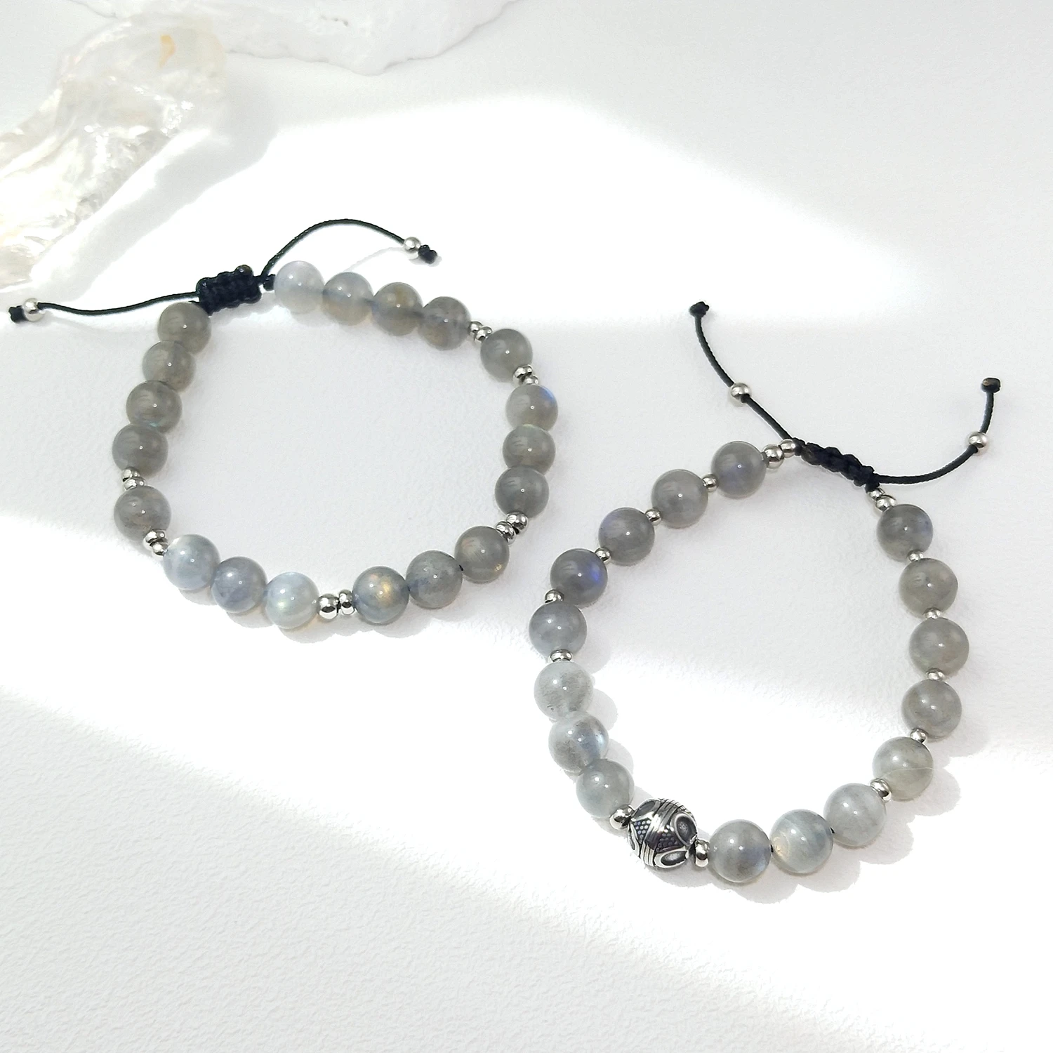 

Lii Ji Natural Labradorite 8mm Adjustable Bracelet for Male Jewelry