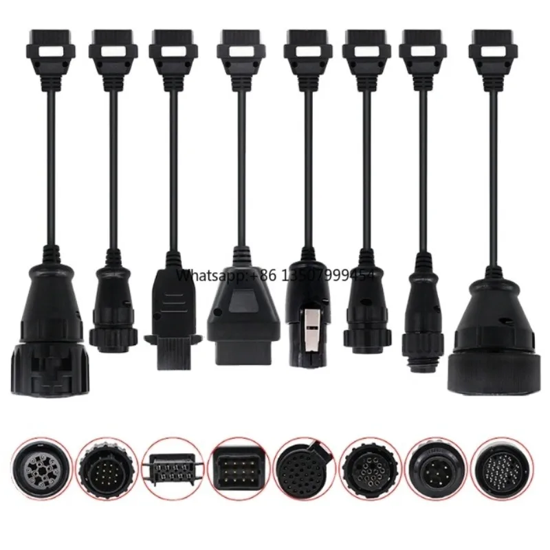 

8PCS Truck Cable for AUTO DS150 TCS OBD2 Truck Fault Detector /wiring Harness/connecting Cable
