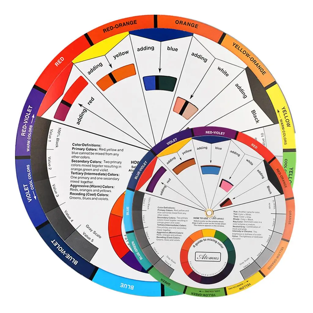 วงล้อผสมสีสร้างสรรค์สำหรับงานสักคิ้ว งานศิลปะบนเล็บ และงานฝีมือ