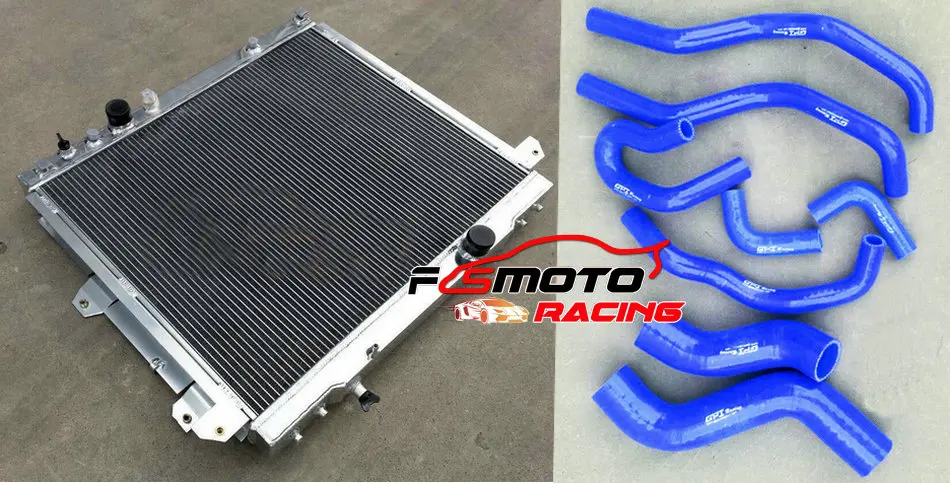 Aluminum Radiator + Hose For TOYOTA HILUX CGN15/25 KUN26 TGN16 3.0L Turbo Diesel 2005-2015 2006 2007 2008 2009 2010 2011 2012 AT
