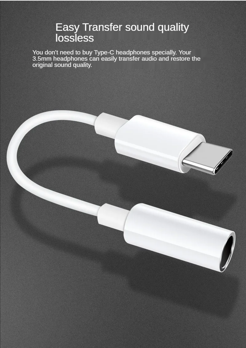 Kabel audio typu C 3,5 Jack Kabel słuchawkowy USB C do słuchawek 3,5 mm Adapter do słuchawek Huawei P10 P20 P30 Pro Mate 10 Pro 20 30