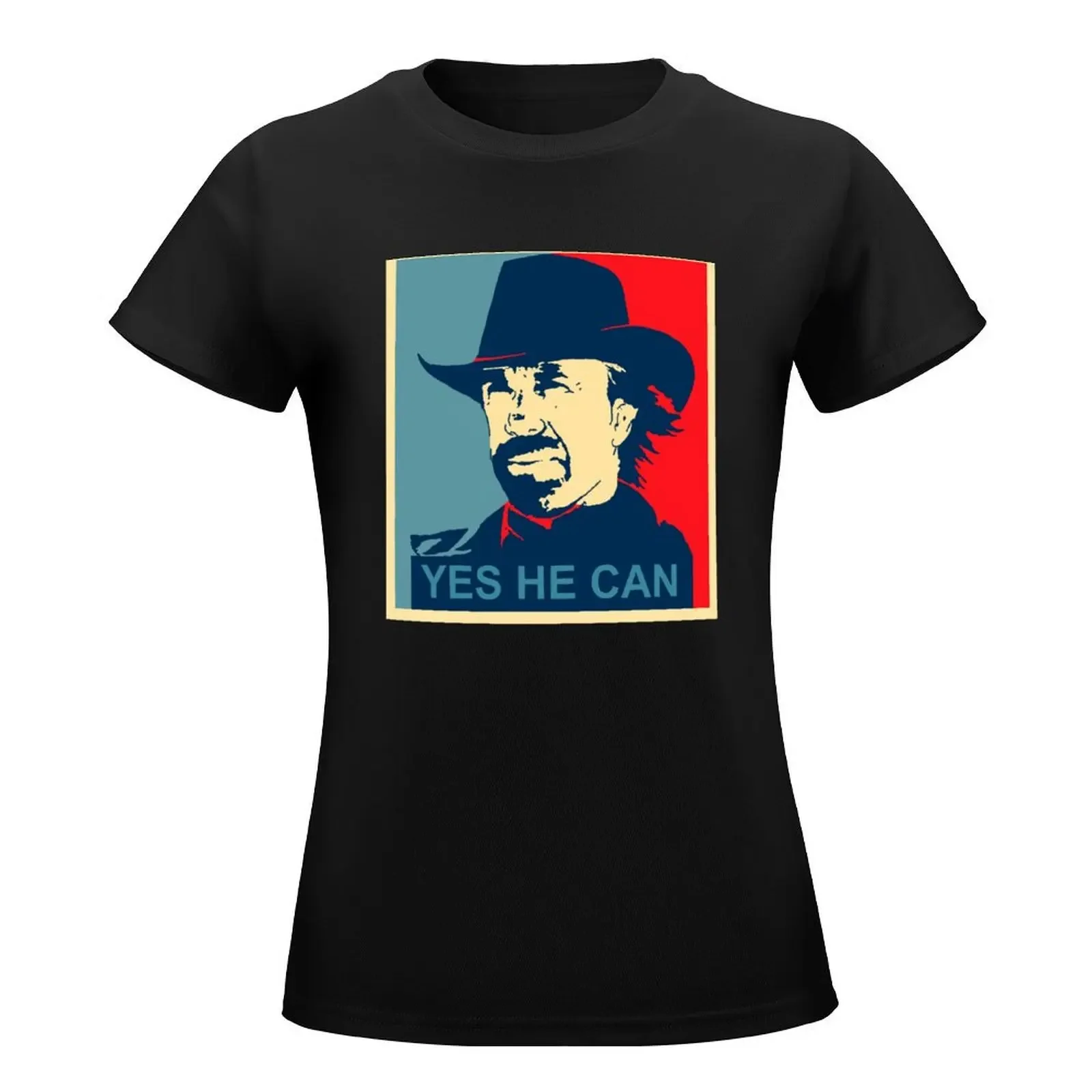 Chuck Norris Yes He Can T-Shirt summer clothes tops Female clothing Women's summer blouses 2024