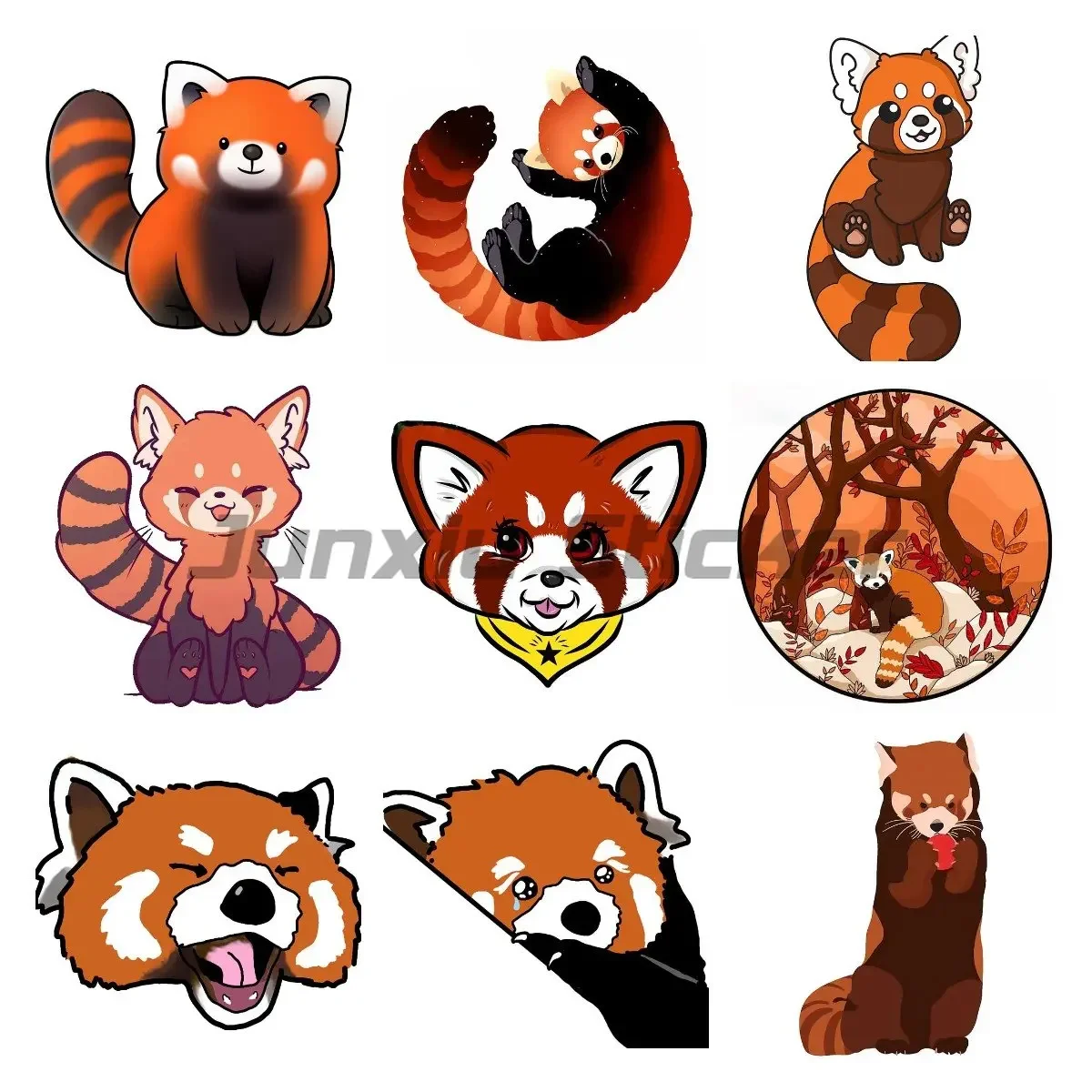 

Red Panda Vinyl Car Stickers Anime DIY Laptop Decoration Snowboard Waterproof Vehicle Window Decal