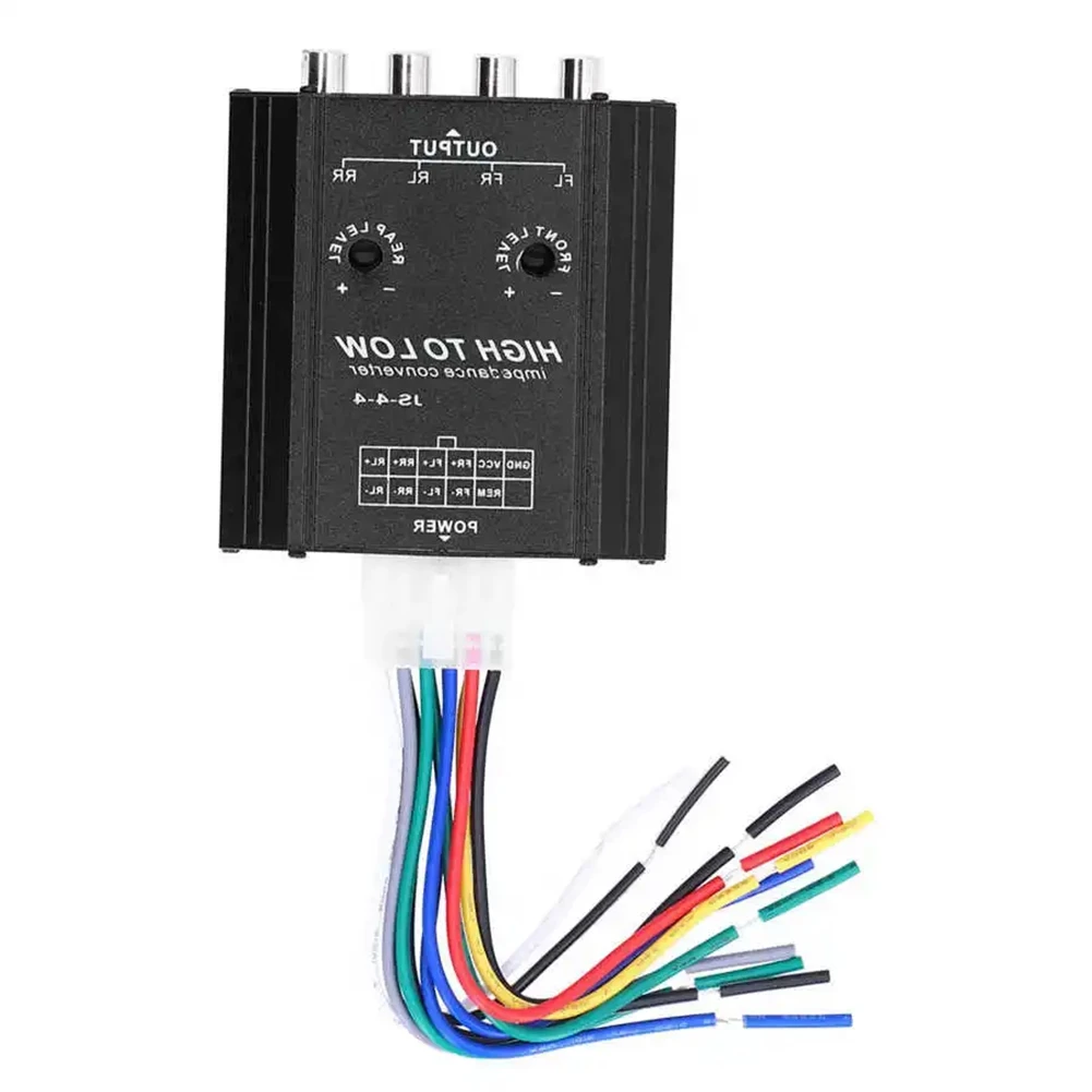 N36R_TM 12V 4 Channel Car Audio Converter for Rca High to Low Line