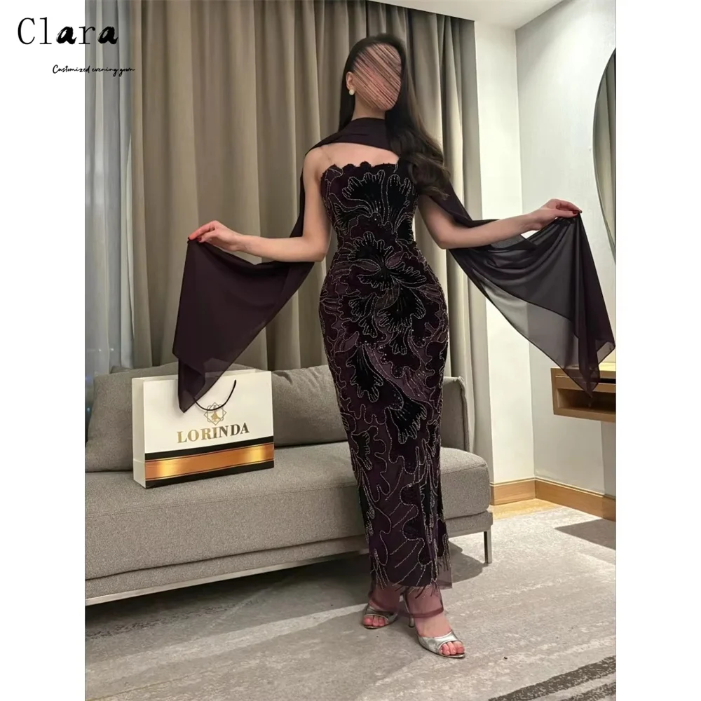 

Clara Custom Tube Top Fishtail Shiny Lace Luxurious Women's Evening Dresses Woman Elegant Party Dresses 2025 Women's Ball Gown