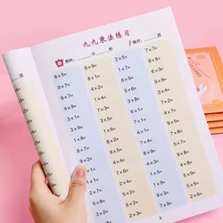 48 Pages Children Multiplication Practice Workbook Learning Mathematics Textbook Handwritten Arithmetic Exercise Books for Kid