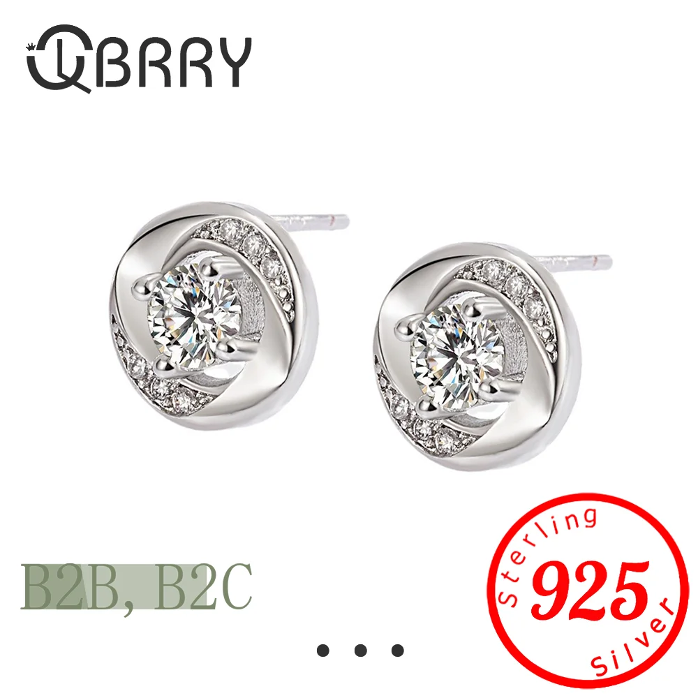 

Original 925 Sterling Silver Earrings For Women 1.0ctw Moissanite Stud Earring Modern Design Fashion Daily Jewelry Gift