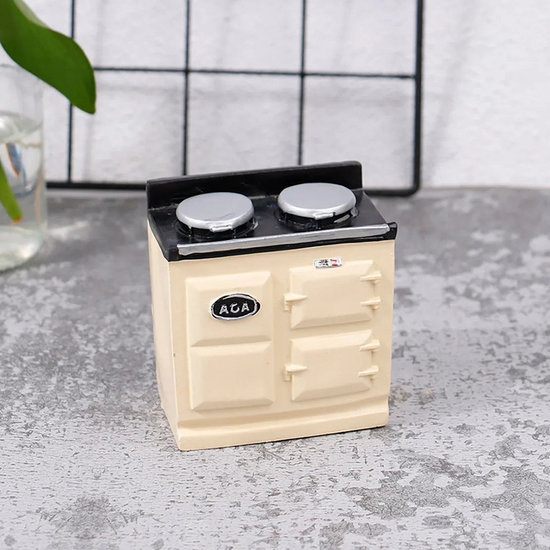 T84C-1:12 casa de muñecas miniaturas Mini estufa de Gas modelo simulado casa muebles de cocina decorar Accesorios