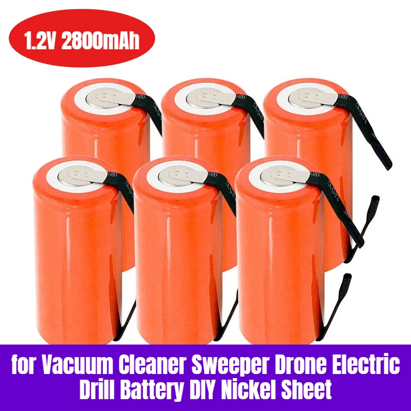 

1.2V Ni-MH SC 2800mAh 21410 Rechargeable Battery for Vacuum Cleaner Sweeper Drone Electric Drill Battery DIY Nickel Sheet