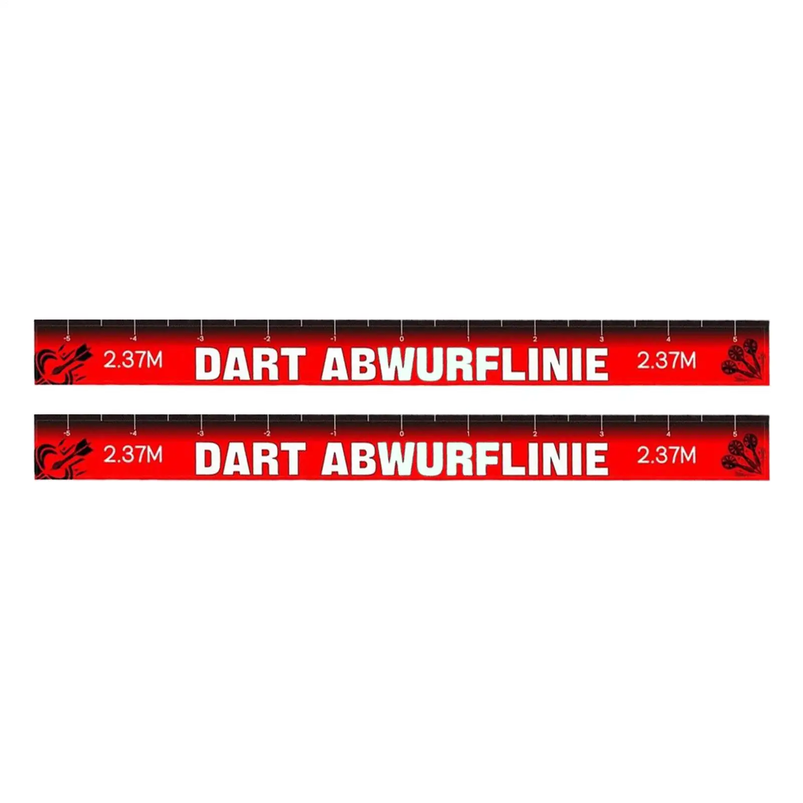 Dart Throw Line 2-Piece Dart Throw Toe Line Marker Floor Sticker Repositionable Tape Game Accessories for Bar Garage Office