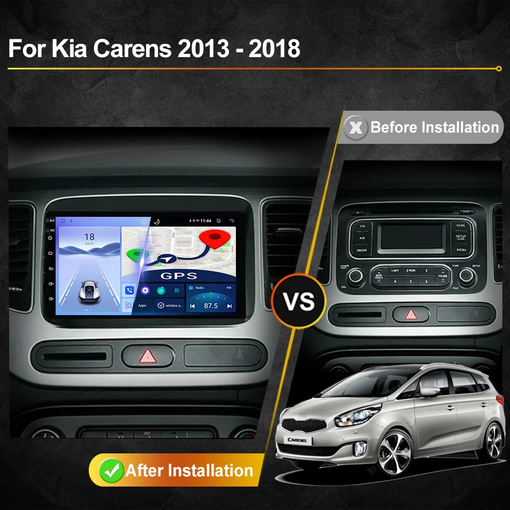 For Kia Carens 2014 - 2017 Android Car Radio Automotive Multimedia Video Player GPS Navigation Carplay Touch Screen Auto Stereo