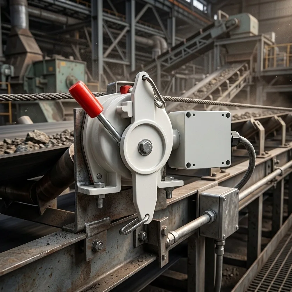 For Steel Industry Conveyors Belt Conveyor Safety Pull Wire Switch For Maintenance Safety Die-cast Aluminum Body