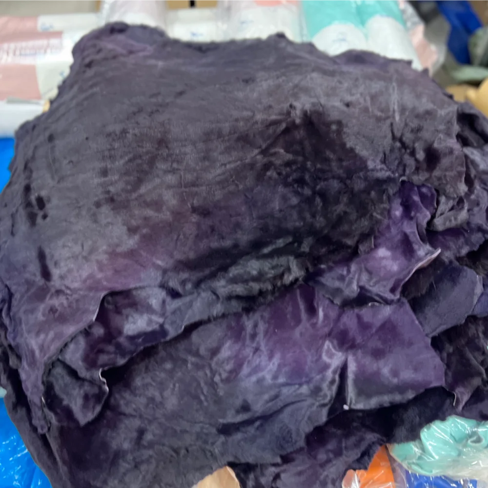 

Purple Short Hair Kangaroo Leather Integrated Genuine Kangaroo Leather with Flaws