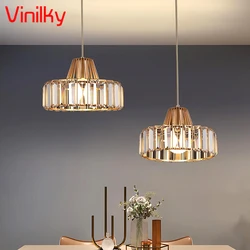 Crystal Pendant Lights Indoor Bedroom Ceiling Chandeliers Lamps Nordic Loft Loby Hanging Light Fixture Hotel Hall Decor Led Lamp