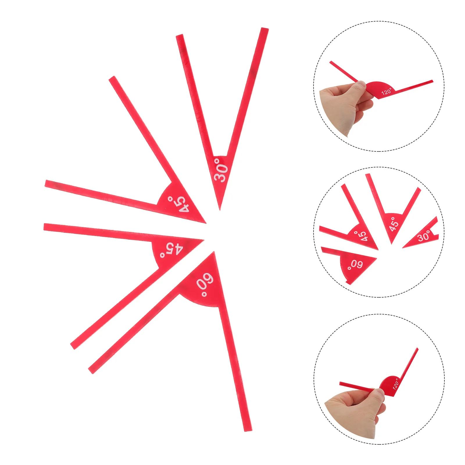 

9Pcs Angle Measurement Tool Multi Angle Measuring Device Portable Geometry Math Ruler for School Drafting Woodworking Edge Ruler