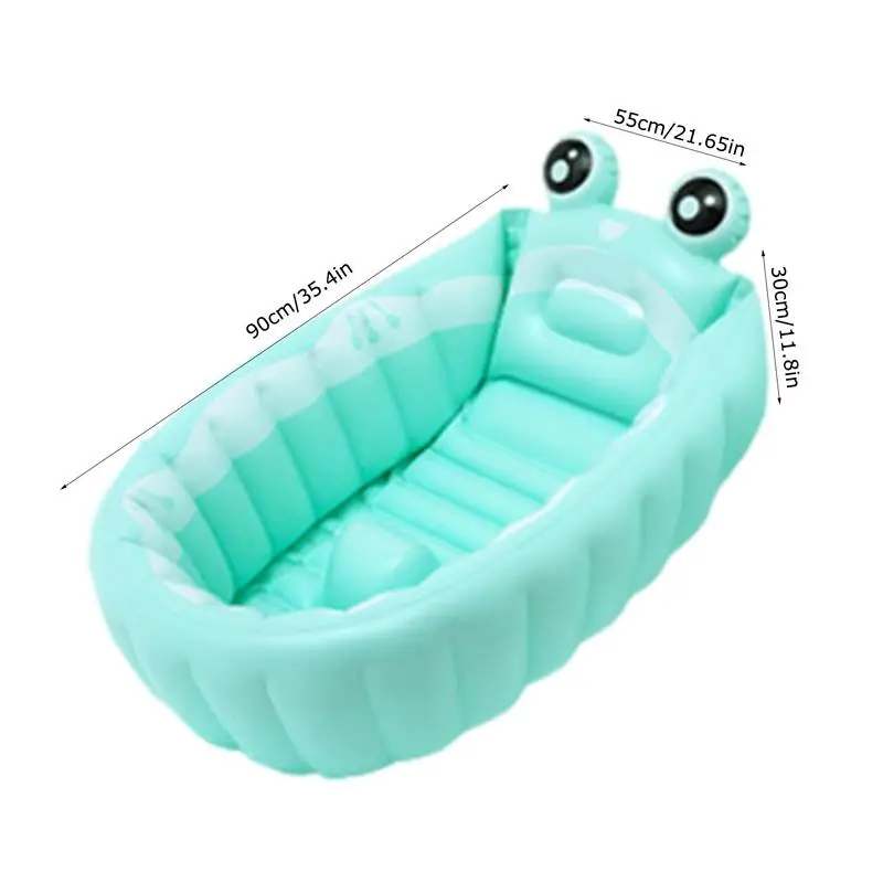 Baby Bathtub With Air Pump Portable Newborn Toddler Bathing Tub With Air Pump Collapsible Shower Basin For Boys And Girls Home