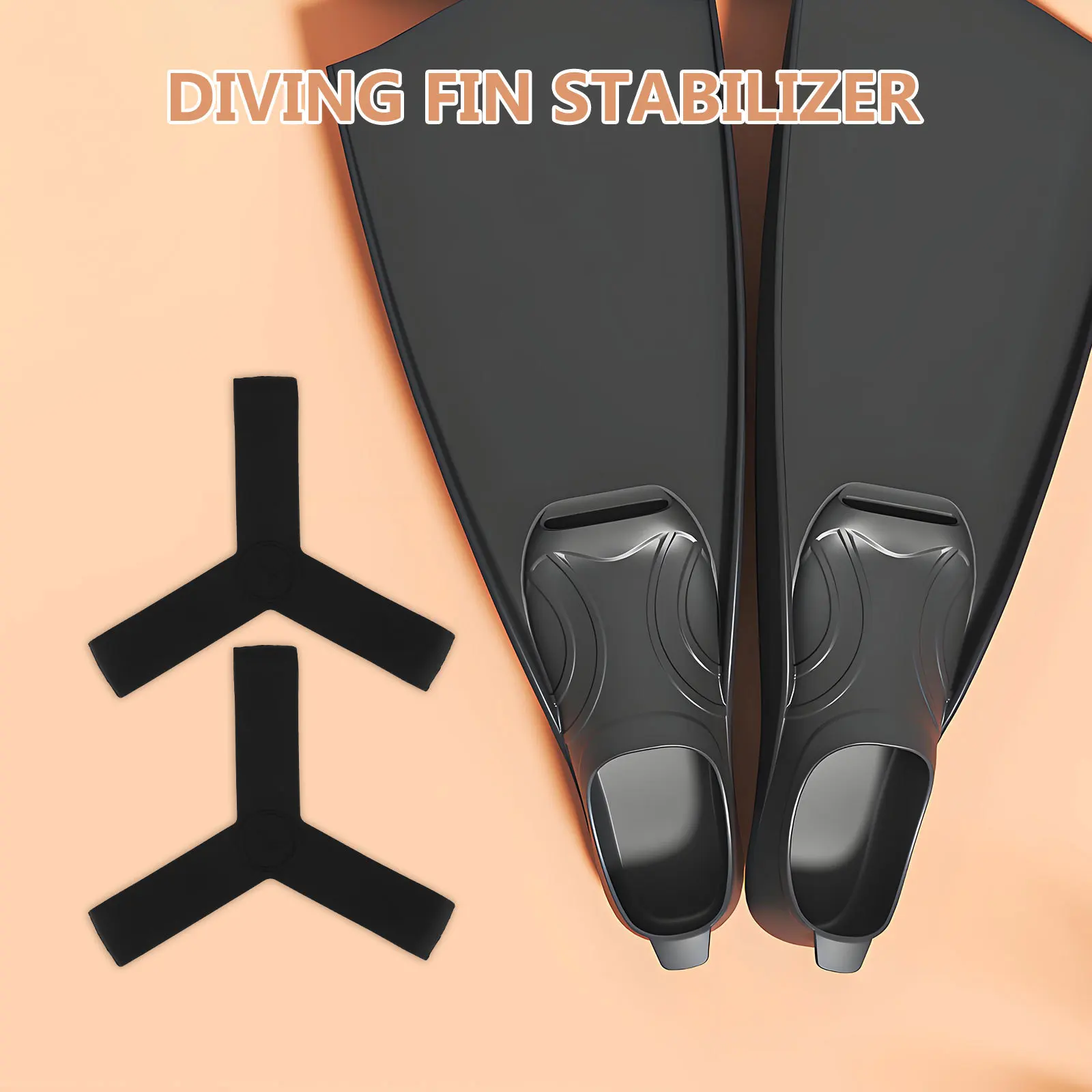 

1Pair Diving Fin Strap Elastic Silicone Keepers Secure Fit Easy on Off Universal Compatibility Snorkeling Swimming