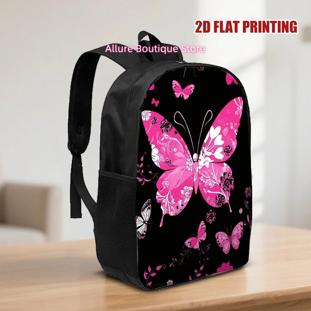 1pc a Backpack Featuring a Design of Butterflies And Flowers, Stylish And Adaptable, Perfect for Professionals, Students, And Tr