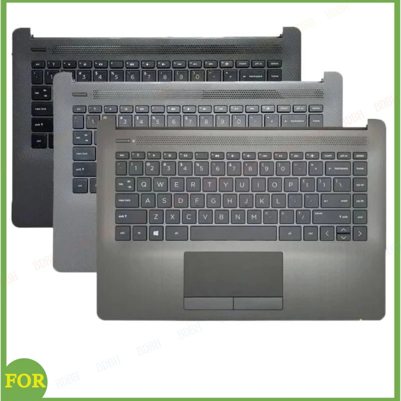 New US Keyboard for HP 14-CM 14-CK 14q-cs TPN-I131 245 246 G7 240 G7 Laptop Palmrest Upper Cover Keyboard Case Grey L23241-001