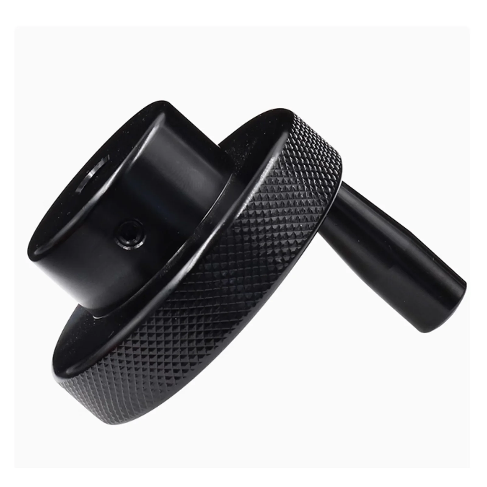 

φ30mm Aluminum Alloy Handwheel with Crank, Embossed Knob Top Screw Machine Slide Movable Handwheel