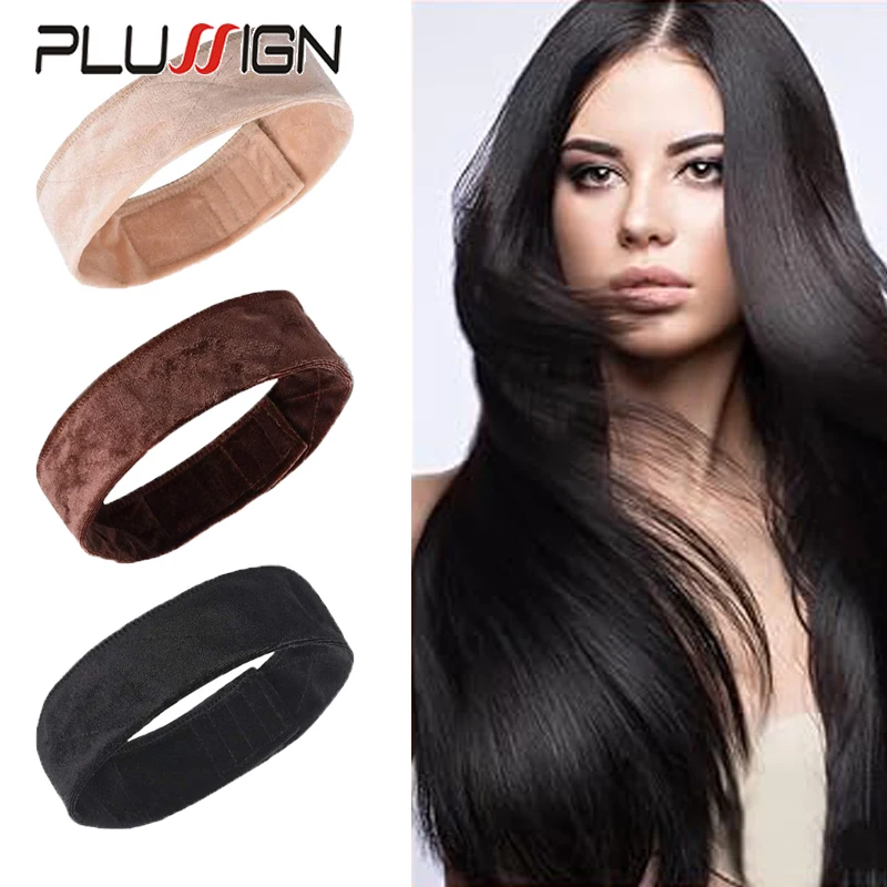 1Pcs  Wig Grip Headband Brown Velvet Wig Grip Band Beige Wig Band Adjustable Scarf Head Hair Band Extra Hold Nude Wig Accessorie