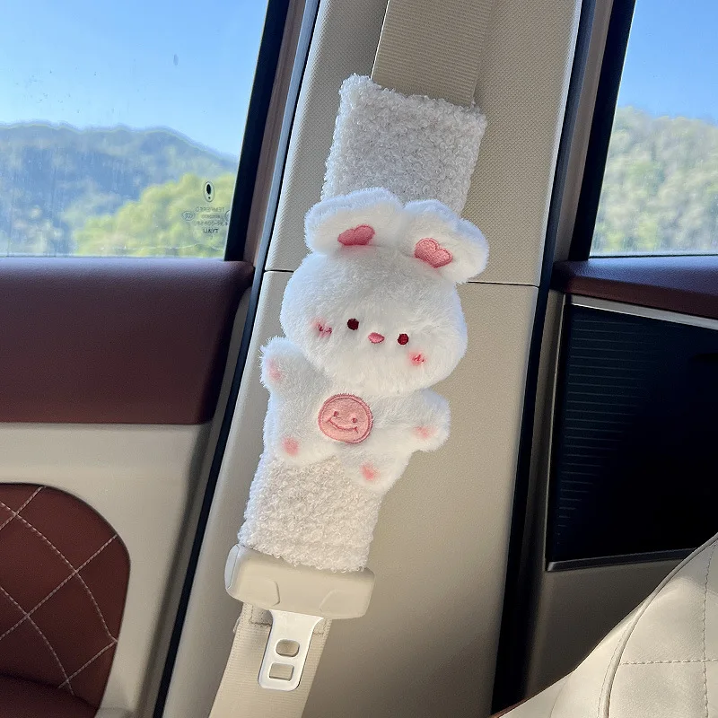 1PC Car Styling Seat Belt Cover Cartoon Bear Safety Belt Protector Comfort Plush Shoulder Strap Harness Cushion Pad For Child