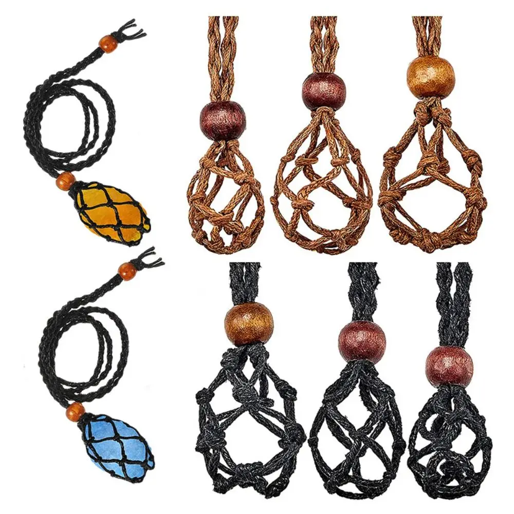 DIY Necklace Cord Hand-woven Braided Crystal Necklace Holder Wax Rope Length Adjustable Braided Necklace Cord Bracelet