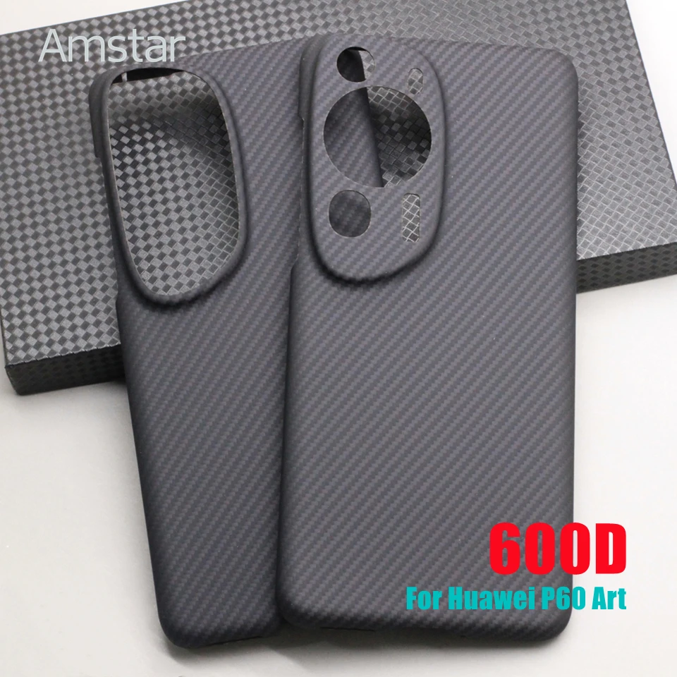 Amstar 600D Super-thin Carbon Fiber Phone Case for Huawei P60 Art Premium 600D Aramid Fiber Anti-drop Phone Cases P60 Art Cover