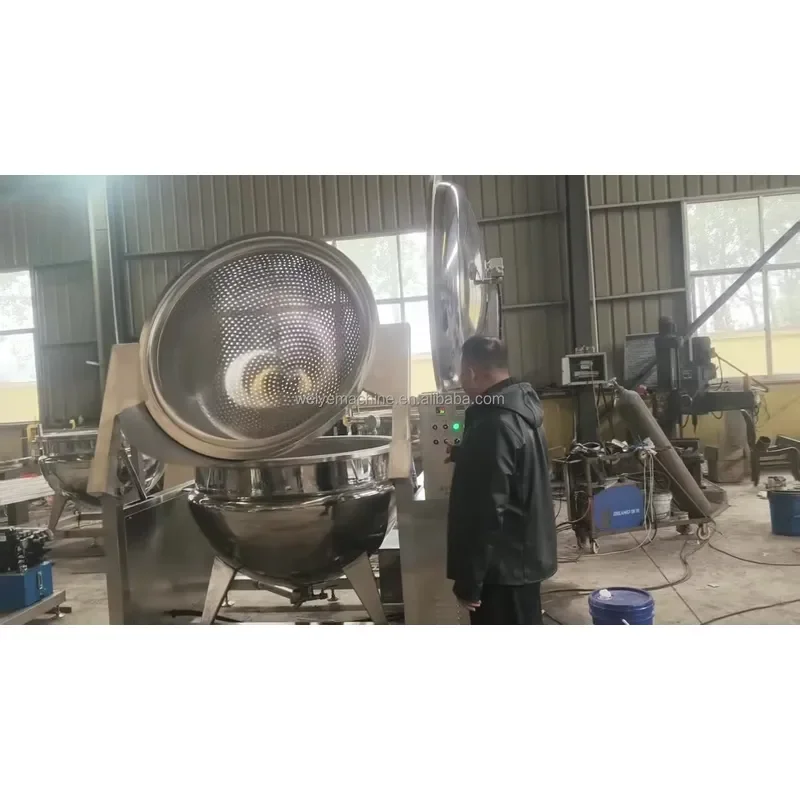 Block-shaped Dried Fruit Candied Fruit Jacketed Kettle for Electricity Steam Gas Heating Braising Vacuum Sugar Impregnation
