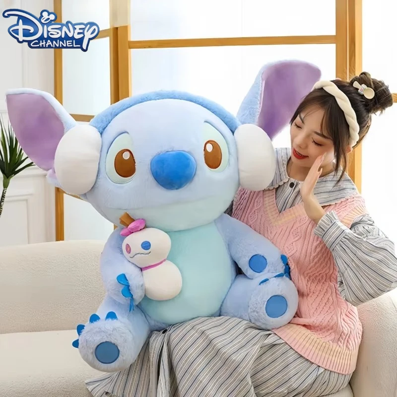 

80CM Large Big Size Disney Stitch Cartoon Anime Plushies Sleeping Pillow Comfortable Soft Doll Cushion Children's Holiday Gifts