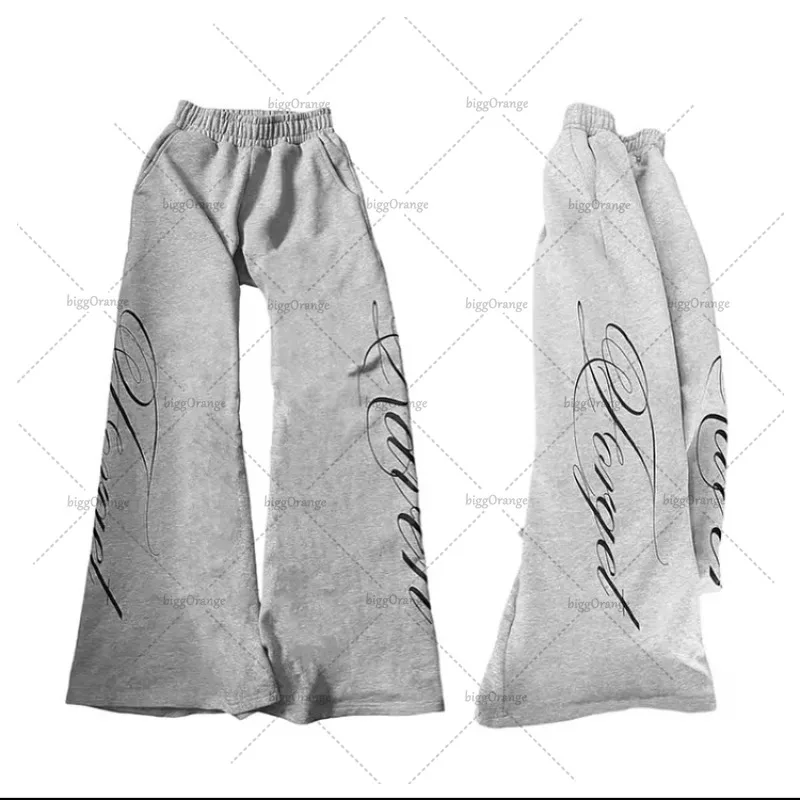 

Gothic Harajuku Punk Trendy Brand Striped Printed Trousers Men Y2k Street Hip-hop Rock Casual Oversized Wide-leg Pants Women