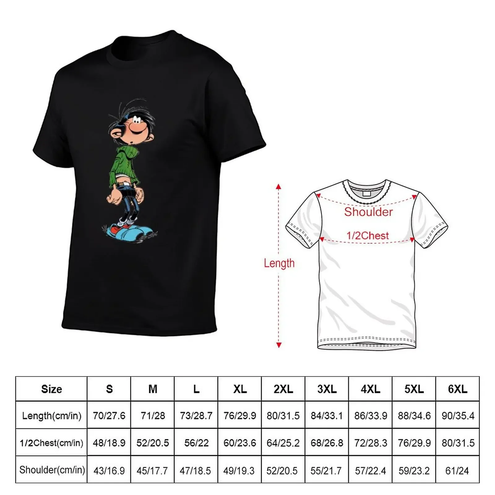 Gaston lagaffe T-Shirt blue archive Aesthetic clothing designer shirts cute tops funny t shirts men