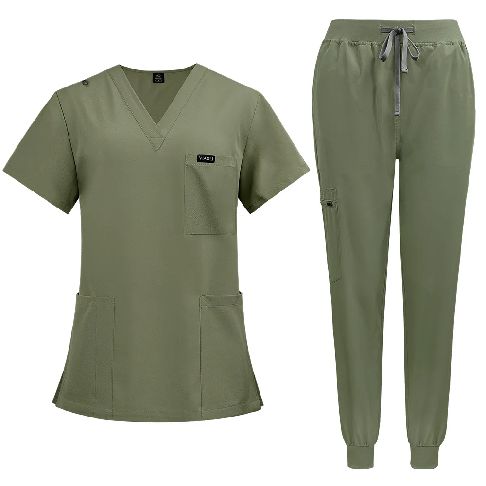 Multilcolors Hospital Medical Scrub Suits Uniform Women Men Scrubs Set Beauty Work Clothes Nurse Accessories Dental Surgery Suit