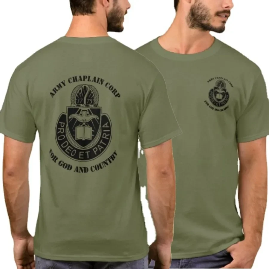 Army Chaplain Corp Crest T-Shirt. Summer Cotton Short Sleeve O-Neck Mens T Shirt New S-3XL