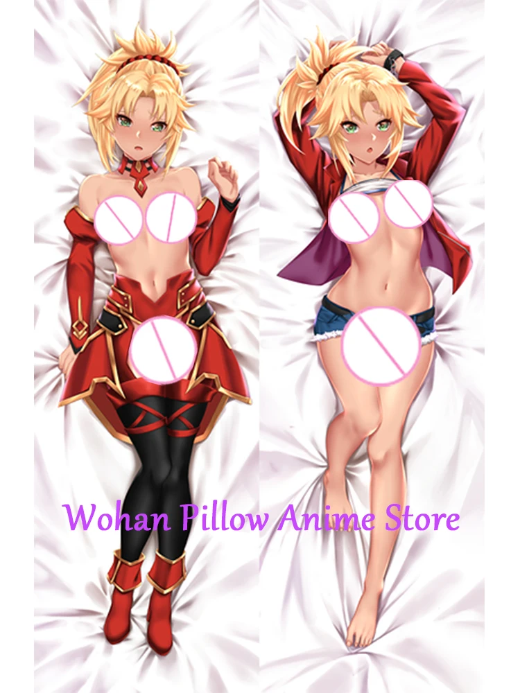 

Dakimakura Anime Pillow Cover Mordred Double Sided Print Life-size Halloween Christmas Decoration