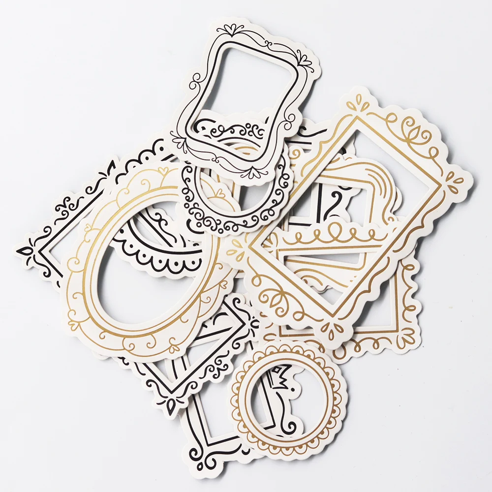 Creative Path Hollow Scrapbooking-Rahmenaufkleber, quadratisch, rund, Deko, dicker Kartonrahmenaufkleber für Bastelarbeiten, Planer, Journaling – Detail 13