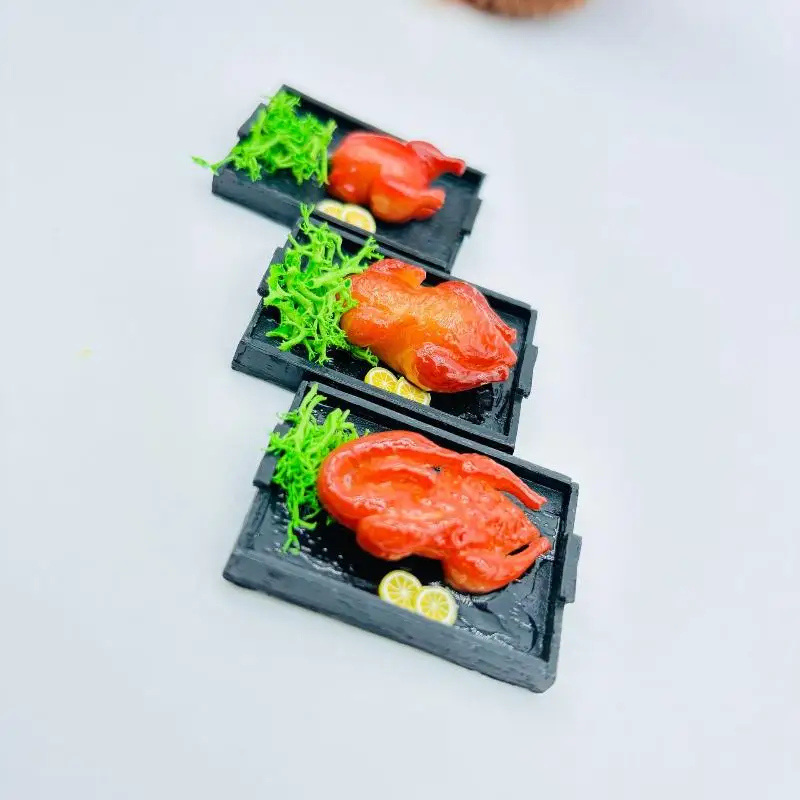 1 Piece Doll House Accessories 1:12 Dollhouse Miniature Food Toy Christmas Roasted Chicken And Roast Duck Scene Model