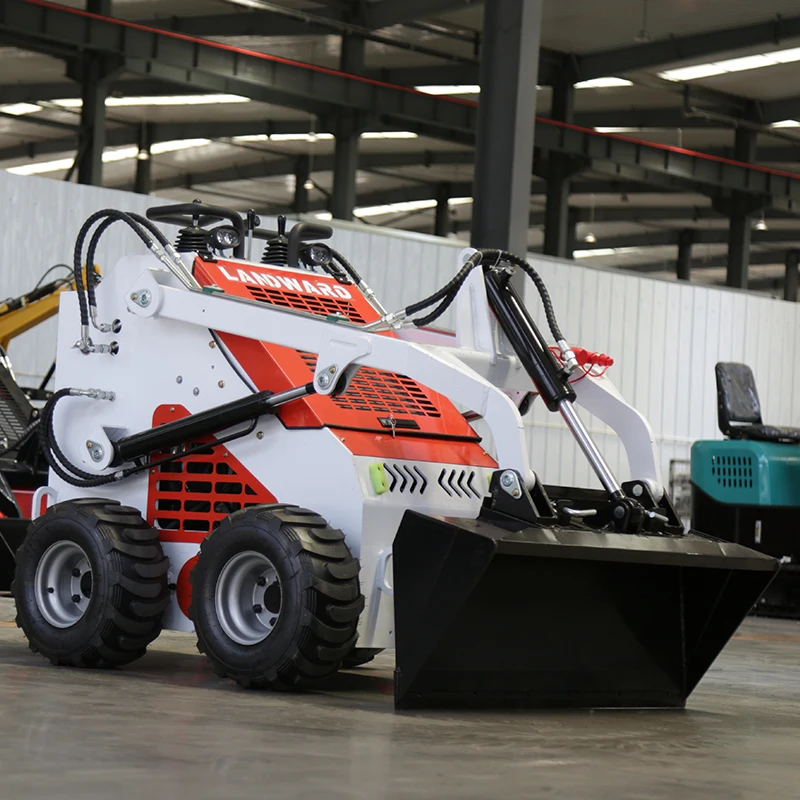 Op Maat Gemaakte Mini Skid Stuur Loader Met Mulcher Attachment Bijgehouden Rit Mini Skid Stuur Loader Snelle Levering Uit China Fabriek