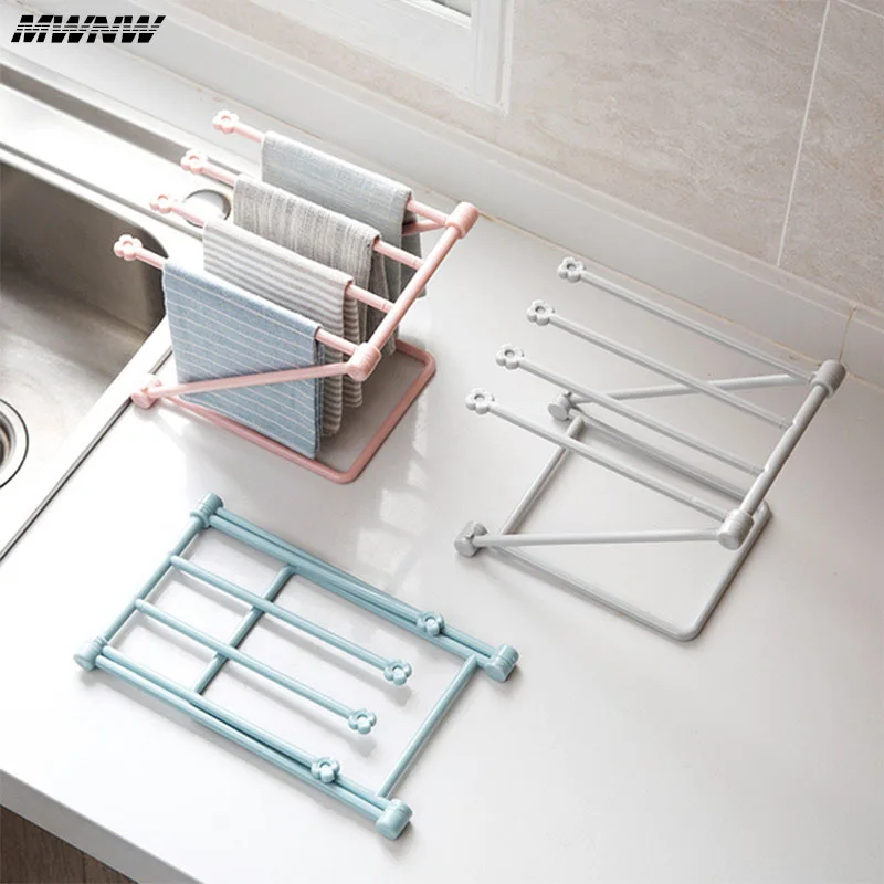 

Desktop Foldable Vertical Dishwashing Towel Rack Cup Feeding Bottle Wiping Cloth Holder Storage Rack Kitchen Tools Gadgets