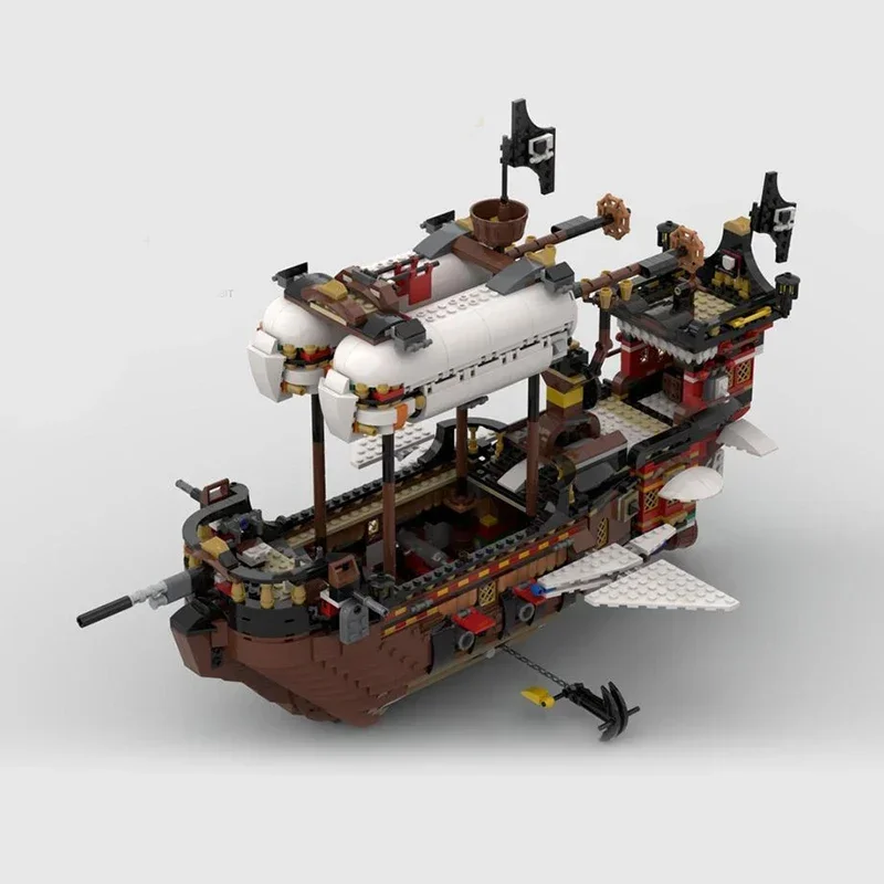 Moc Building Bricks Military Model Pirates Great Airship Technology Modular Blocks Gifts Toys For Children DIY Sets Assembly