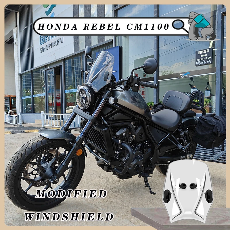 

Customized For Honda Rebel 1100 CM1100 CMX1100 Wind deflector Retro Motorcycle ABS Plastic Screen Headlight modified Windshield